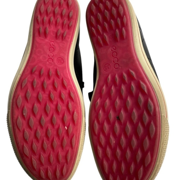 Ecco Golf Street Retro Danish Womans Soft Leather Black Golf Shoes EU 38 SZ 7.5 - Picture 10 of 16